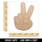 Peace Hand Sign Unfinished Craft Wood Holiday Christmas Tree DIY Pre-Drilled Ornament